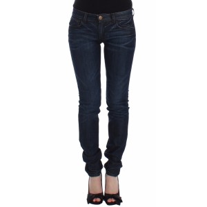 Ermanno Scervino Chic Dunkelblaue Skinny Jeans