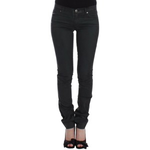 Ermanno Scervino Elegante dunkelgrüne Slim Fit Jeans