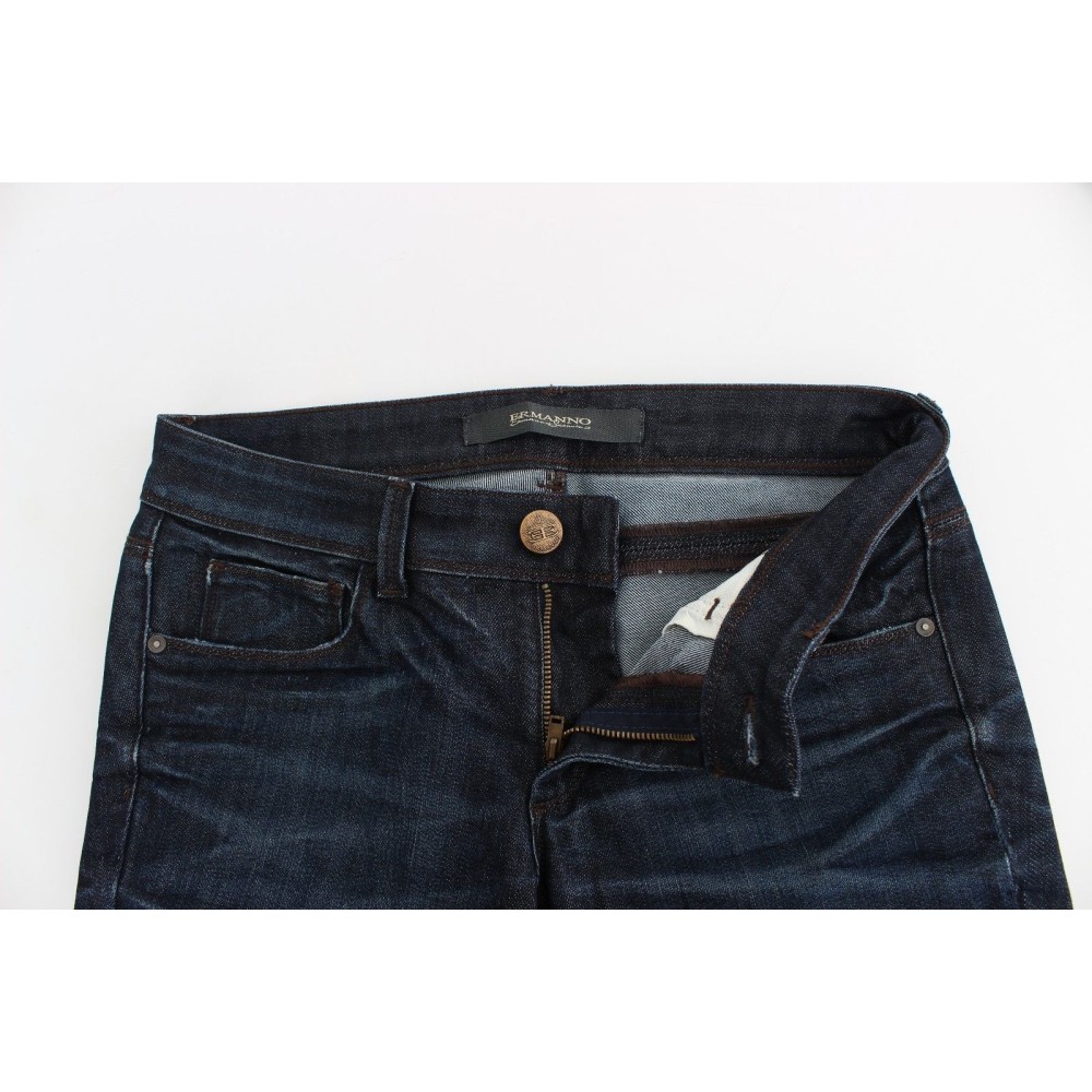 Ermanno Scervino Chic Dunkelblaue Skinny Jeans