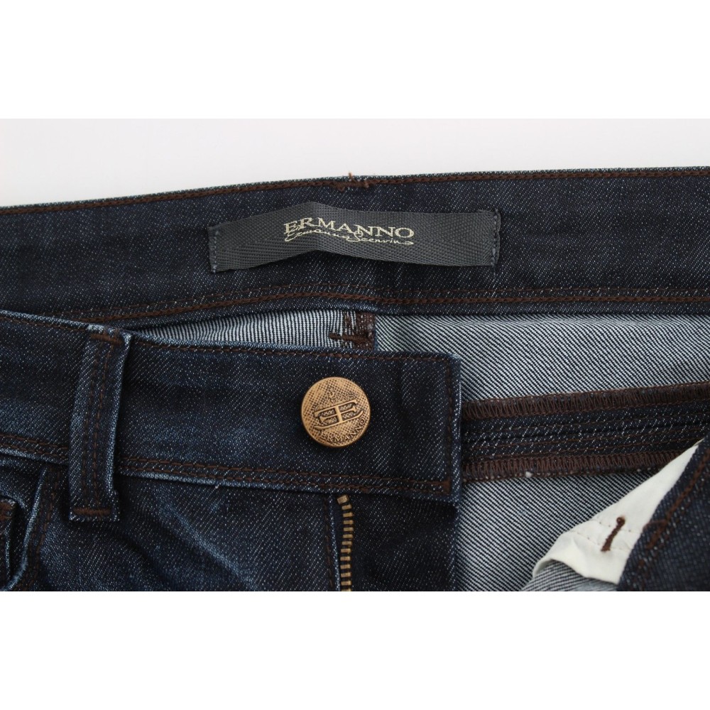 Ermanno Scervino Chic Dunkelblaue Skinny Jeans