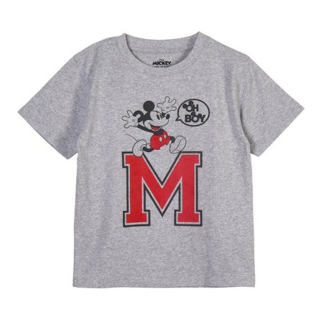 T shirt à manches courtes Mickey Mouse Gris