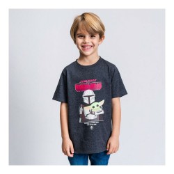 Kurzarm-T-Shirt für Kinder The Mandalorian Schwarz