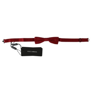 Dolce & Gabbana Elegante rot gepunktete Seidenfliege
