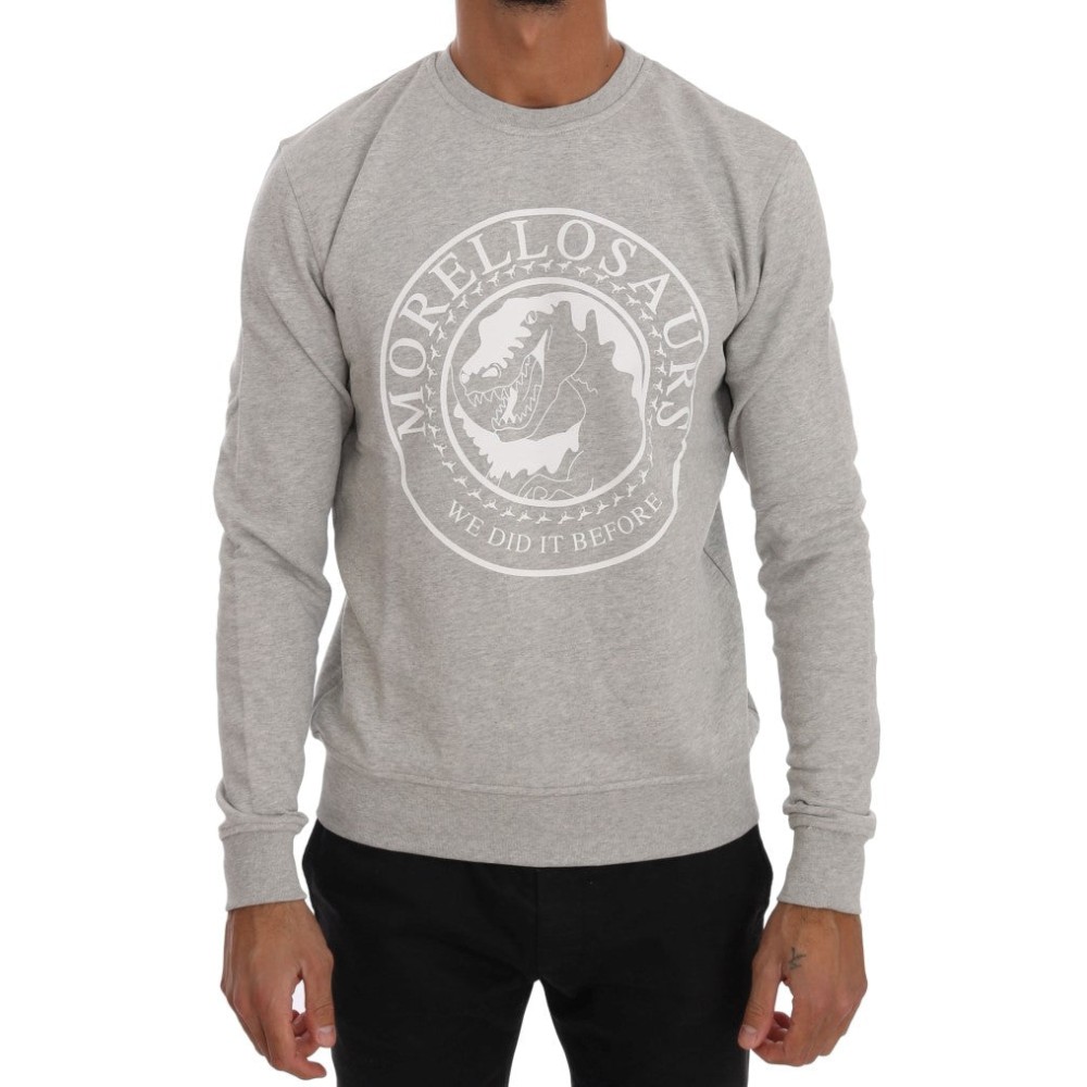 Frankie Morello Schicker Morellosaurs Baumwollpullover mit Rundhalsausschnitt