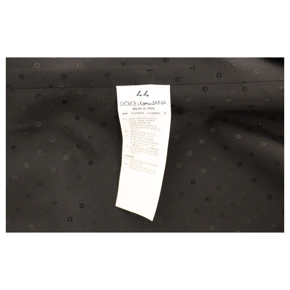 Dolce & Gabbana Elegantes schwarzes Kleid aus Seidenwolle Weste