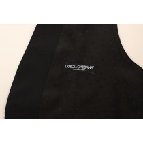 Dolce & Gabbana Elegantes schwarzes Kleid aus Seidenwolle Weste