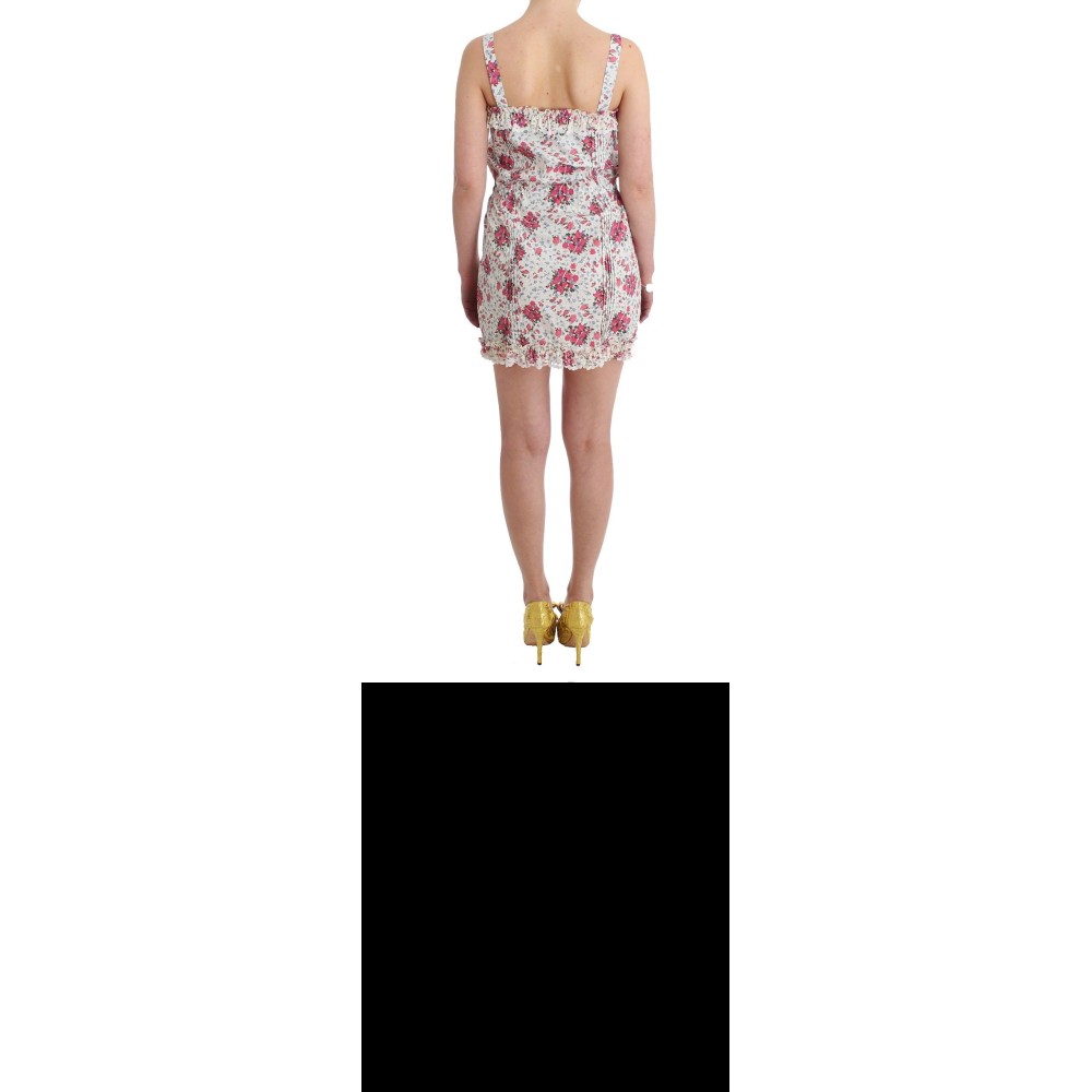 Dolce & Gabbana Seidensäulen-Kleid mit Strumpfbandärmeln