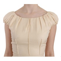 Dolce & Gabbana Seidensäulen-Kleid mit Strumpfbandärmeln