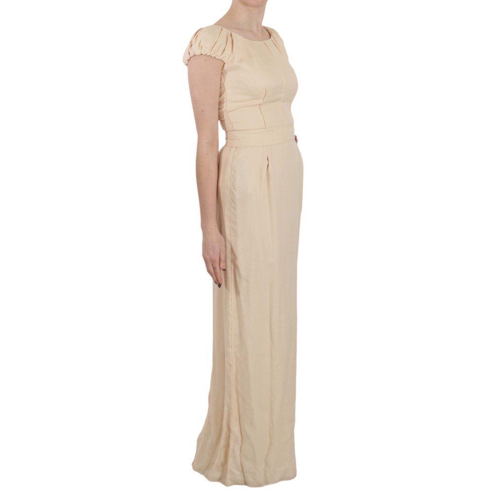 Dolce & Gabbana Seidensäulen-Kleid mit Strumpfbandärmeln