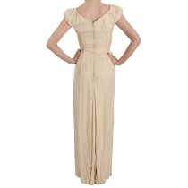 Dolce & Gabbana Seidensäulen-Kleid mit Strumpfbandärmeln