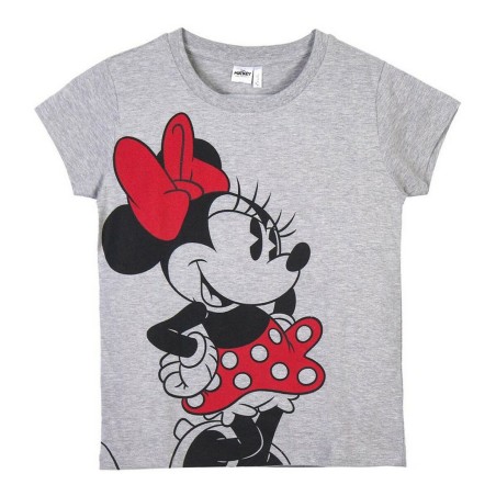 Kurzarm-T-Shirt für Kinder Minnie Mouse Grau