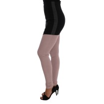 Dolce & Gabbana Elegante rosa Stretch-Hose mit mittlerer Taille