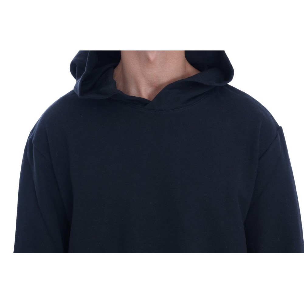 Daniele Alessandrini Eleganter schwarzer Kapuzenpullover aus Baumwolle