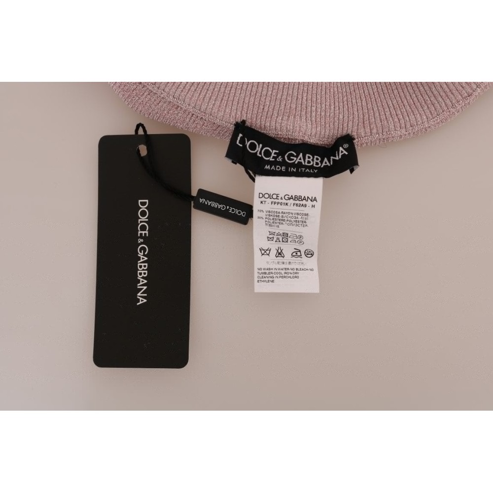 Dolce & Gabbana Elegante rosa Stretch-Hose mit mittlerer Taille