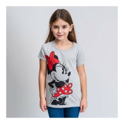 Kurzarm-T-Shirt für Kinder Minnie Mouse Grau