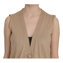 PINK MEMORIES Elegantes ärmelloses Baumwoll-Cardigan-Top