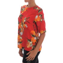Dolce & Gabbana Verschönerte Bluse aus Crêpe mit Blütendruck
