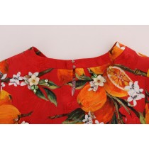 Dolce & Gabbana Verschönerte Bluse aus Crêpe mit Blütendruck