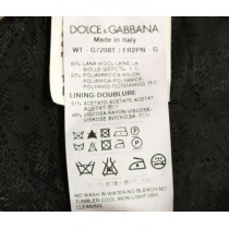 Dolce & Gabbana Elegantes Schwarzes Gestreiftes Einreihiges Kleid Weste