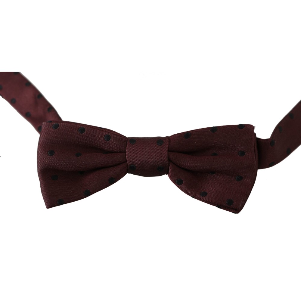 Dolce & Gabbana Elegante Seidenfliege lila gepunktet