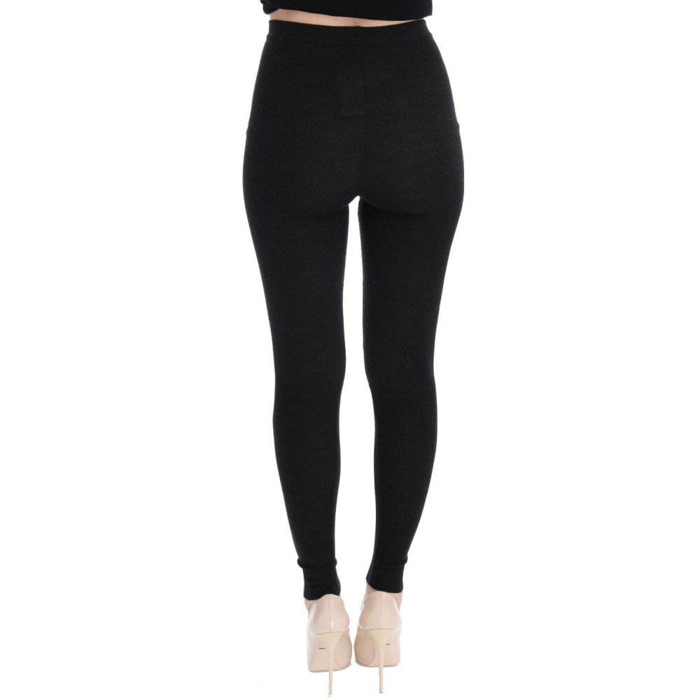 Dolce & Gabbana Elegante hochtaillierte Wollstrumpfhose in Dunkelgrau