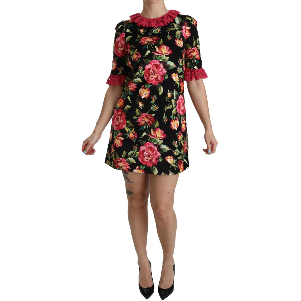 Dolce & Gabbana Elegantes Minikleid aus floraler Spitze in A-Linie