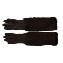 Dolce & Gabbana Elegante ellbogenlange Lederhandschuhe