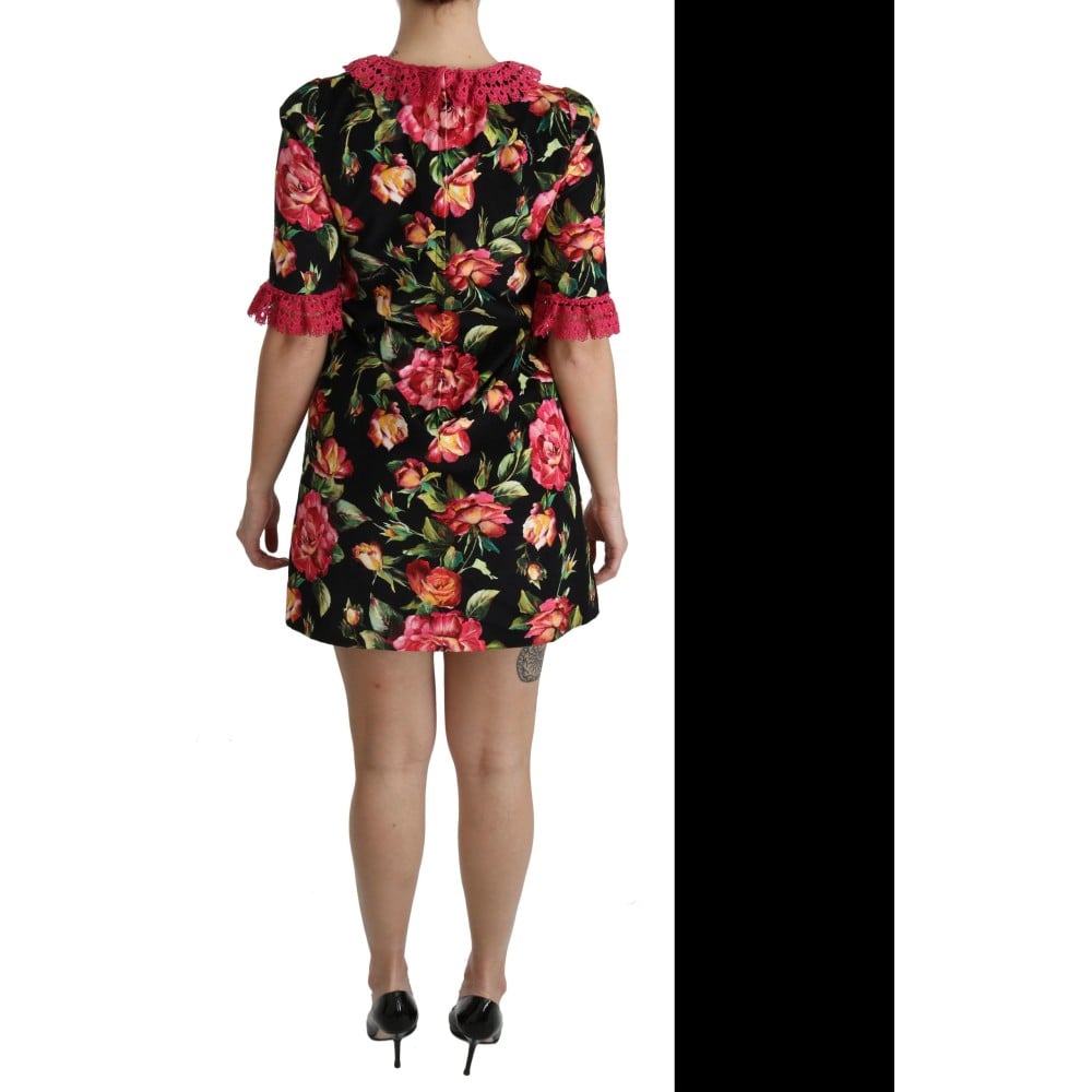 Dolce & Gabbana Eleganter Trenchcoat aus Brokat mit Blumenmuster in Gold