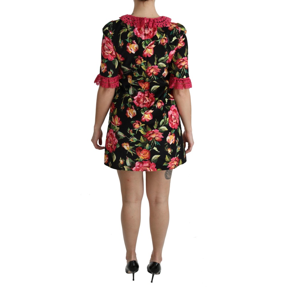 Dolce & Gabbana Elegantes Minikleid aus floraler Spitze in A-Linie