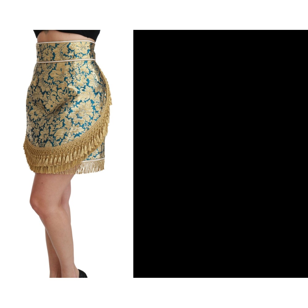 Dolce & Gabbana Eleganter Beigefarbener Floraler Eimerhut