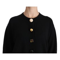 Dolce & Gabbana Elegantes schwarzes Kaschmir-Cardigan-Top