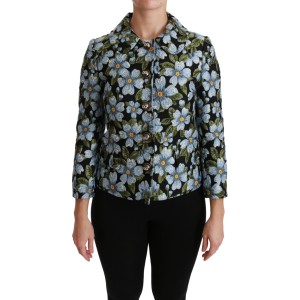 Dolce & Gabbana Eleganter floraler Brokat Blazer Mantel Jacke