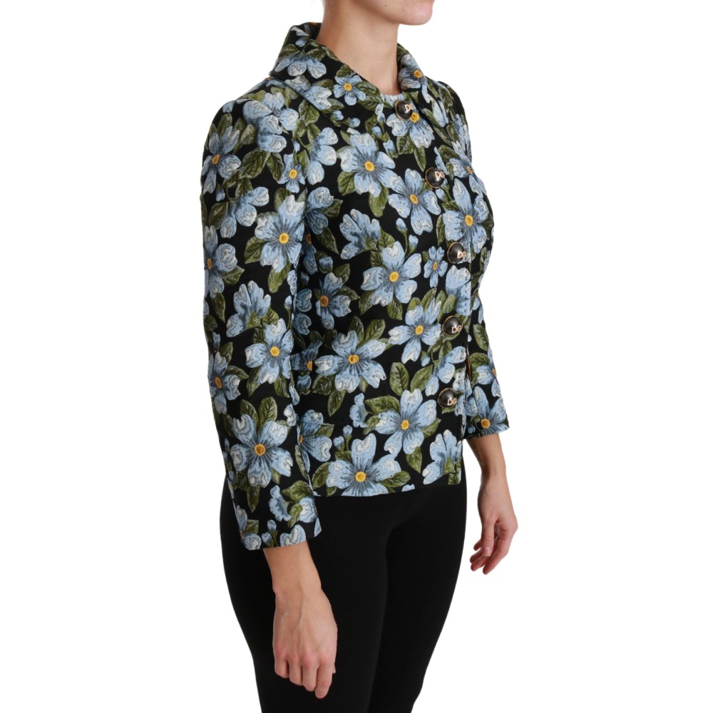 Dolce & Gabbana Eleganter floraler Brokat Blazer Mantel Jacke