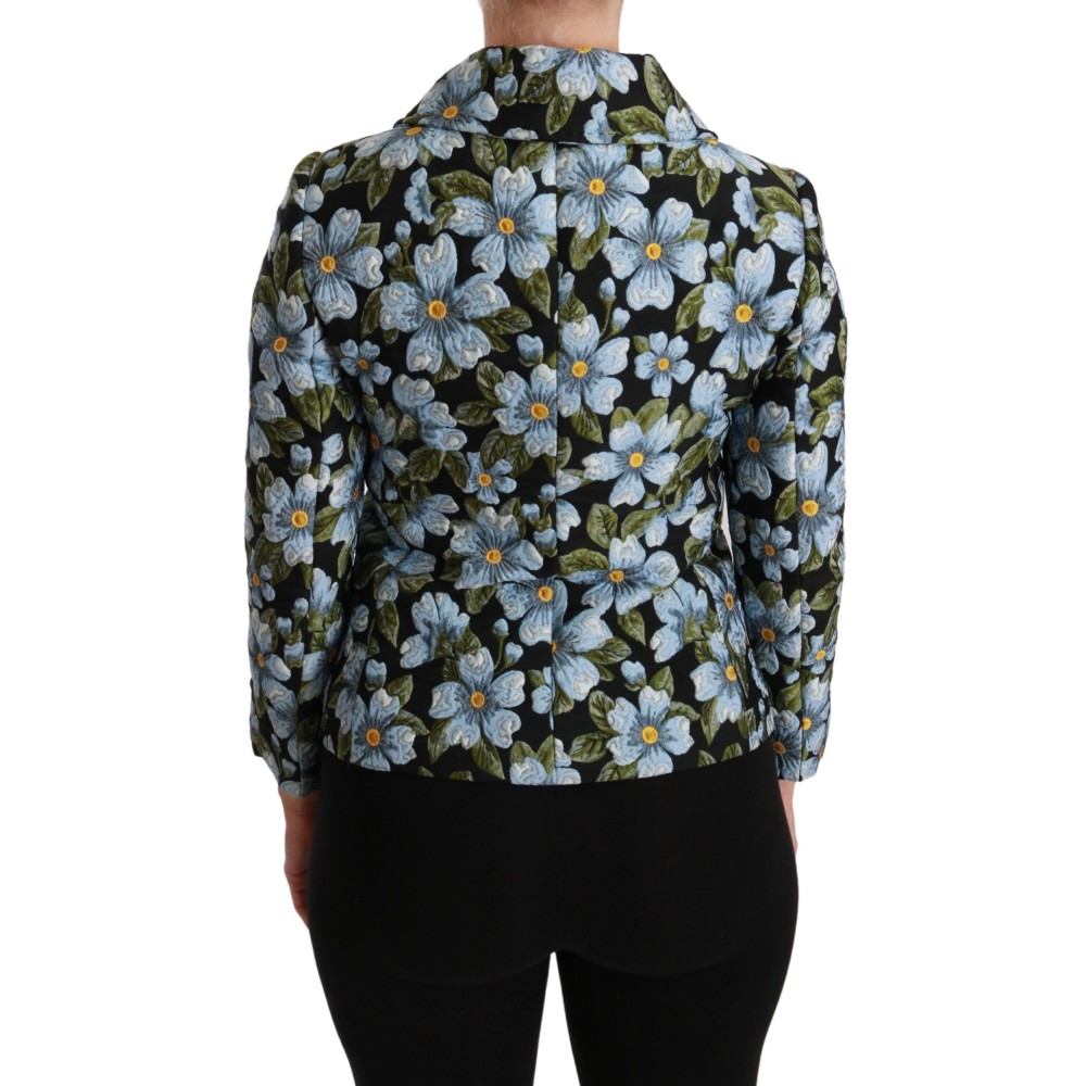 Dolce & Gabbana Eleganter floraler Brokat Blazer Mantel Jacke