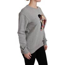 Dolce & Gabbana Eleganter roter Pullover mit Kristallverzierungen