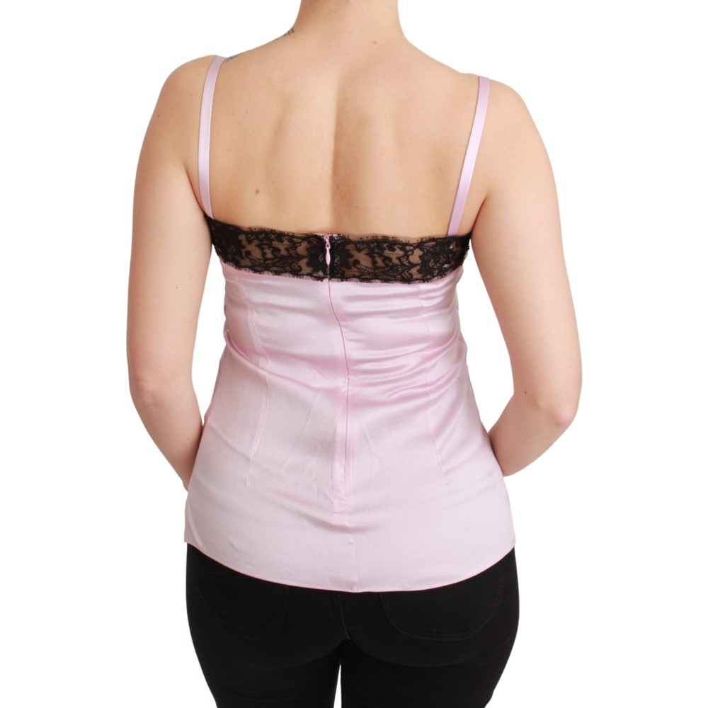 Dolce & Gabbana Elegantes Seiden-Spitzen-Tank-Top
