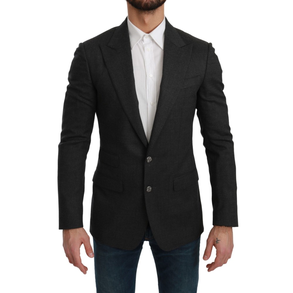 Dolce & Gabbana Eleganter Grauer schmal geschnittener Blazer