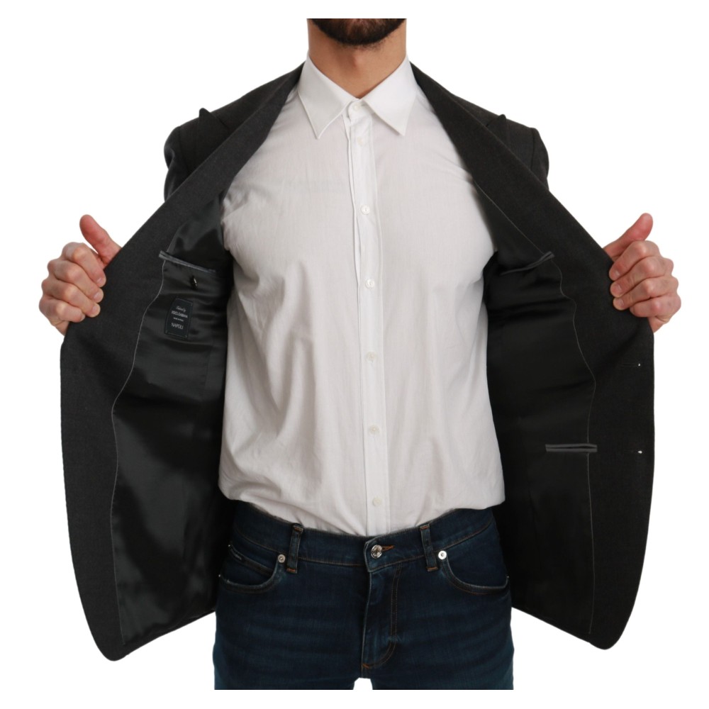 Dolce & Gabbana Eleganter Grauer schmal geschnittener Blazer