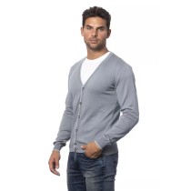 Verri Graue Baumwolle Männer Strickjacke