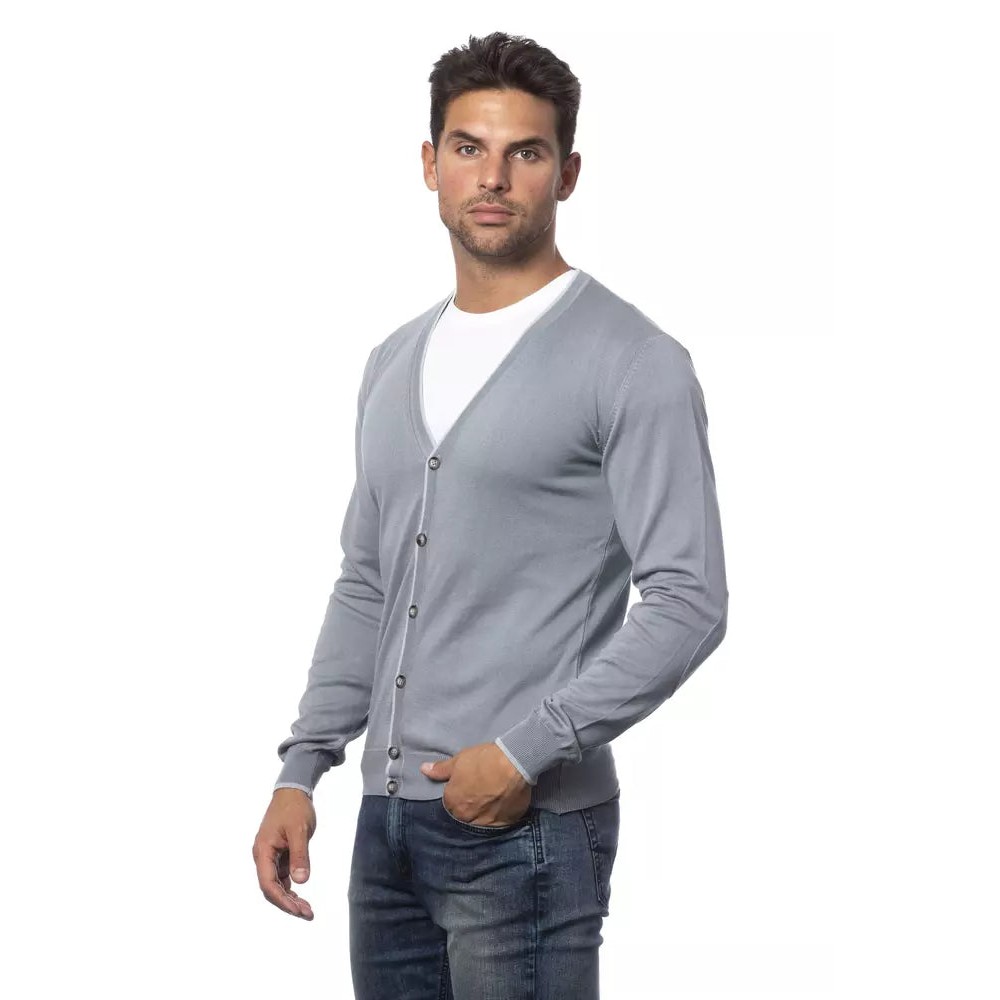 Verri Graue Baumwolle Männer Strickjacke