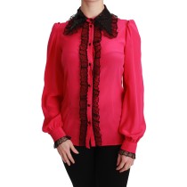 Dolce & Gabbana Seidenschal Bordeaux Crown Chili Print Herrenschal