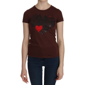 Dolce & Gabbana Rotes, floral besticktes Seidenoberteil Elegance