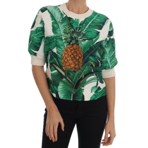 Dolce & Gabbana Tropischer Pullover mit Pailletten - Lush Greenery Edition