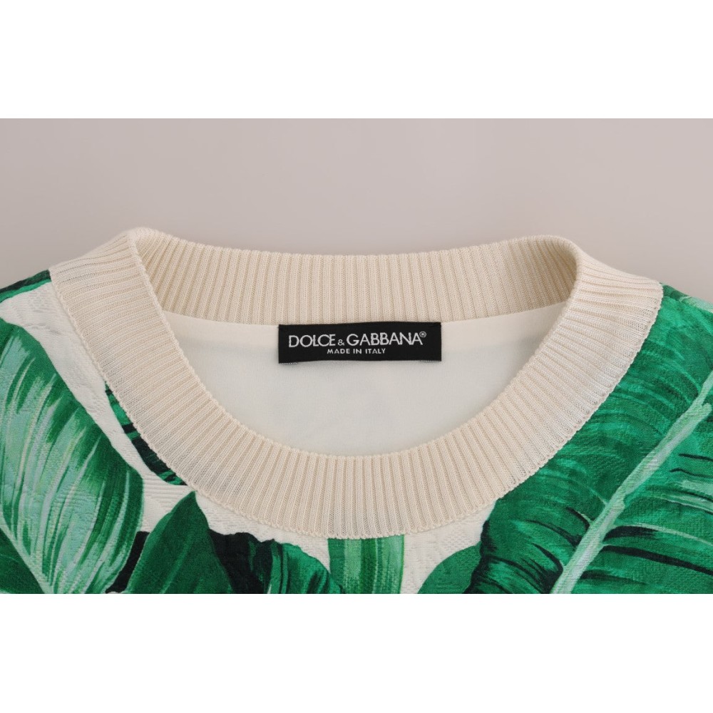 Dolce & Gabbana Tropischer Pullover mit Pailletten - Lush Greenery Edition