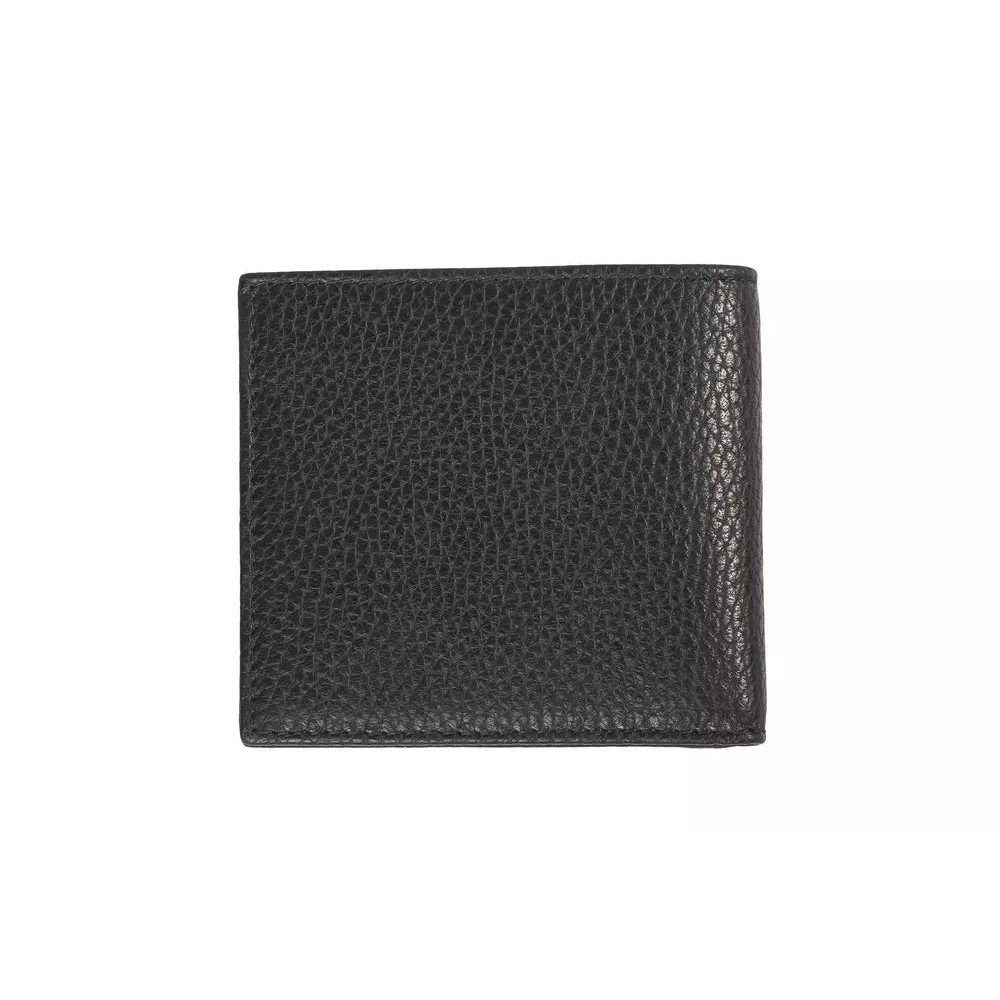 Trussardi Schwarzes Leder Portemonnaie für Männer