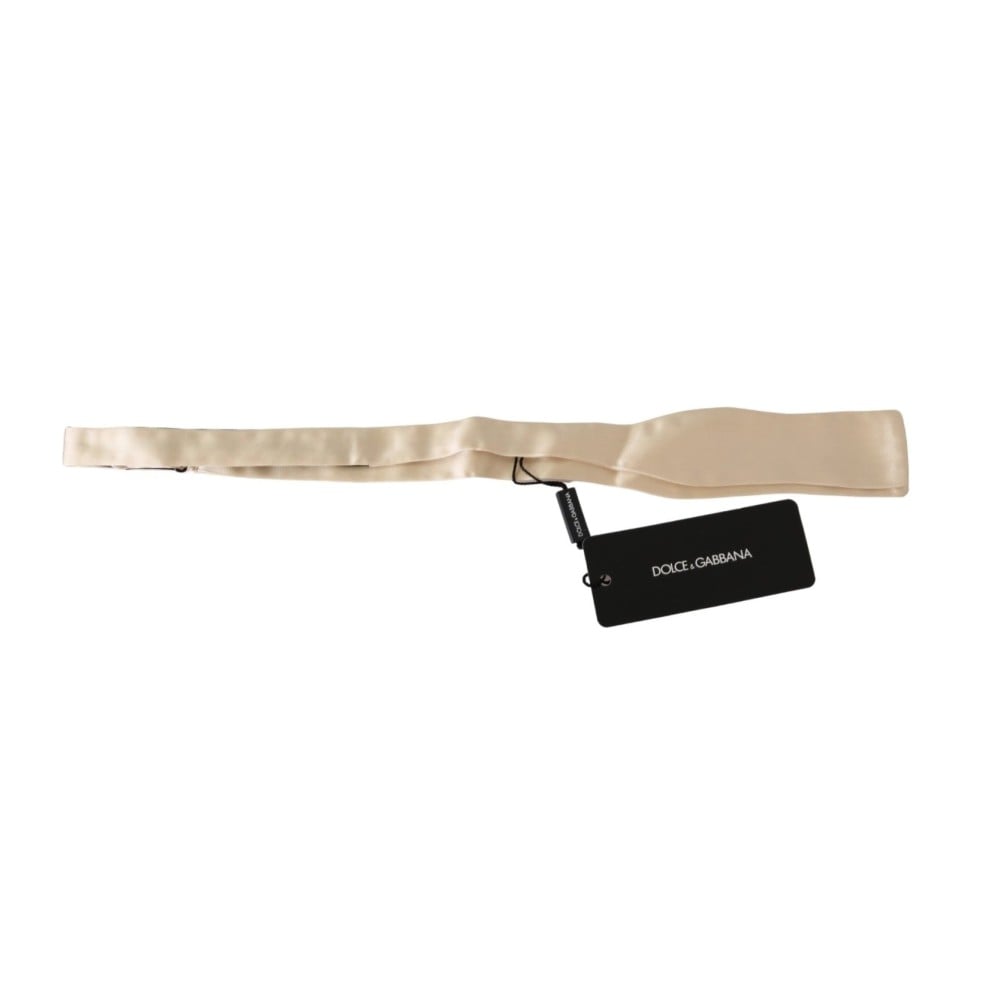 Dolce & Gabbana Elegante Seidenfliege in Beige