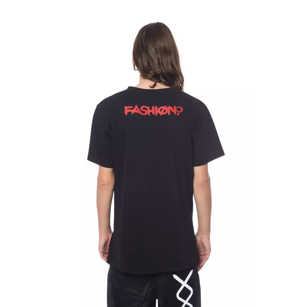 Nicolo Tonetto Schwarzes Baumwolle Männer T-Shirt
