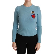 Dolce & Gabbana Queen Heart Pullover aus Perlenwolle