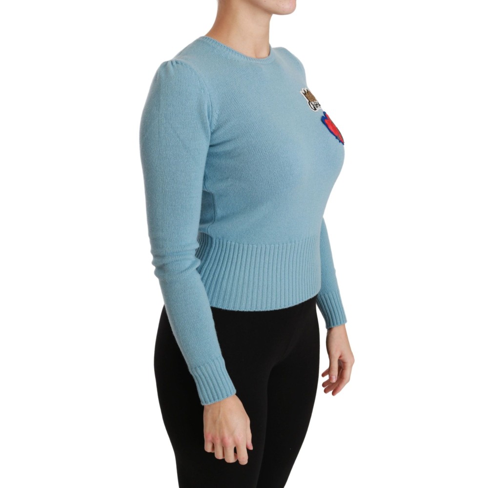 Dolce & Gabbana Queen Heart Pullover aus Perlenwolle