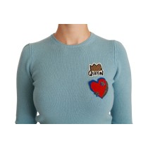 Dolce & Gabbana Queen Heart Pullover aus Perlenwolle
